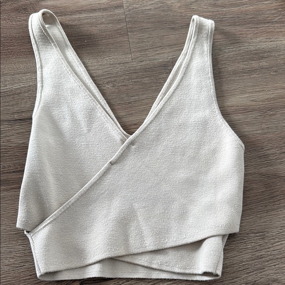 Abercrombie & Fitch Tops - Abercrombie & Fitch Cream Wrap Top